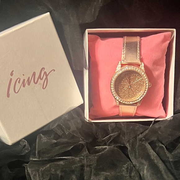 Icing Brand Rose Gold Glitter Watch - Picture 3 of 4